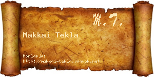 Makkai Tekla névjegykártya